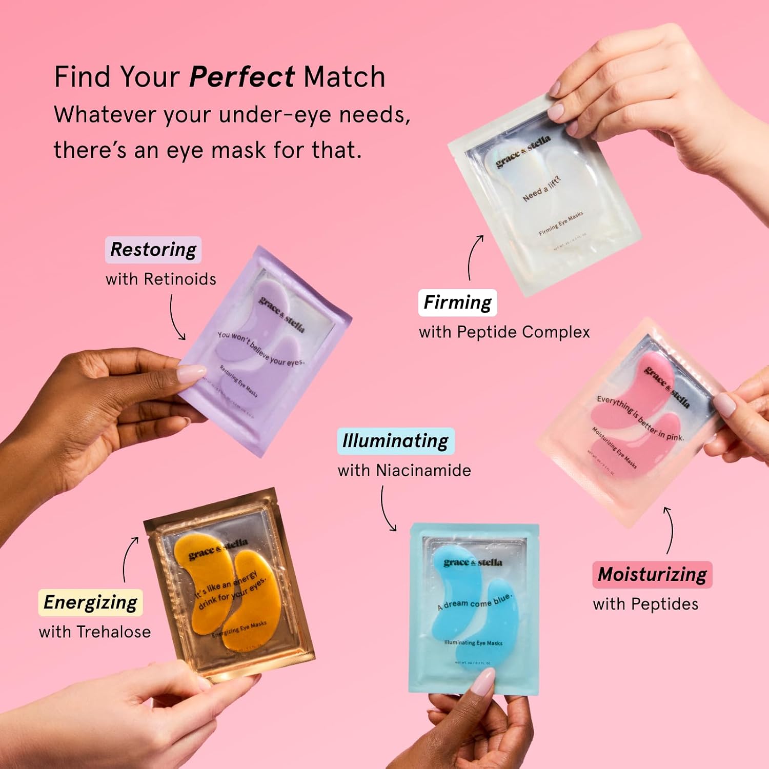 grace & stella Award Winning Under Eye Mask - Teen Gifts, Gel Eye Patches for Dark Circles, Puffy Eyes, Wrinkles, Undereye Bags, Travel Gifts for Women - Vegan, Self Care (6 Pairs, Gold) | Eye Masks for Dark Circles, Puffy Eyes, Wrinkles, Undereye Bags, Travel Gifts for Women - Vegan, Self Care (6 Pairs, Gold) - Image 6