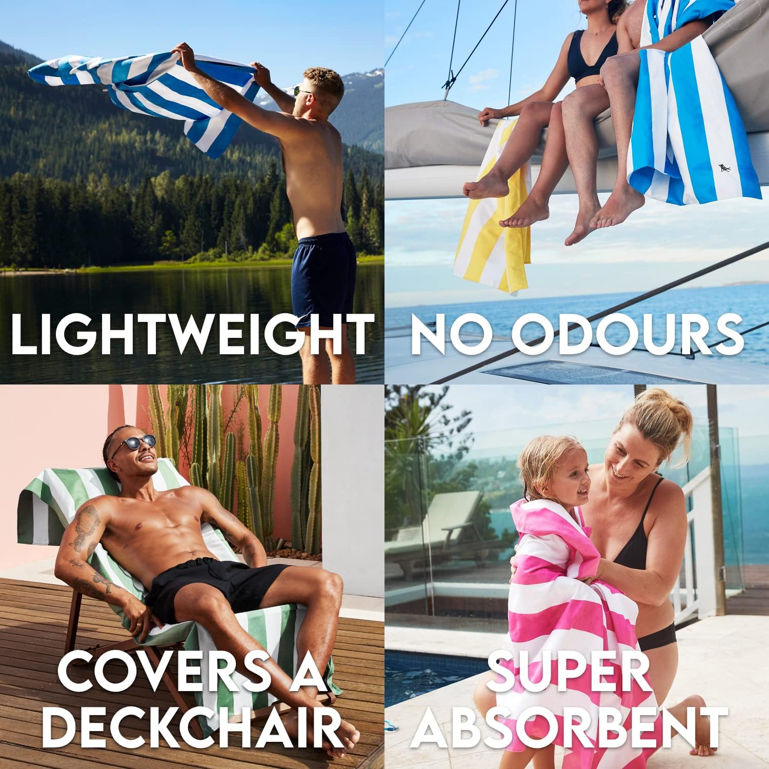 Dock & Bay Beach Towel - Quick Dry, Sand Free - Compact, Lightweight - 100% Recycled - Includes Bag - Cabana Light - Lombok Lilac - Large (160x90cm, 63x35) | Sand-Resistant, Includes Travel Bag, Lightweight & Compact, 100% Recycled DryQ Fabric, Large (160x90cm, 63x35") - Image 4